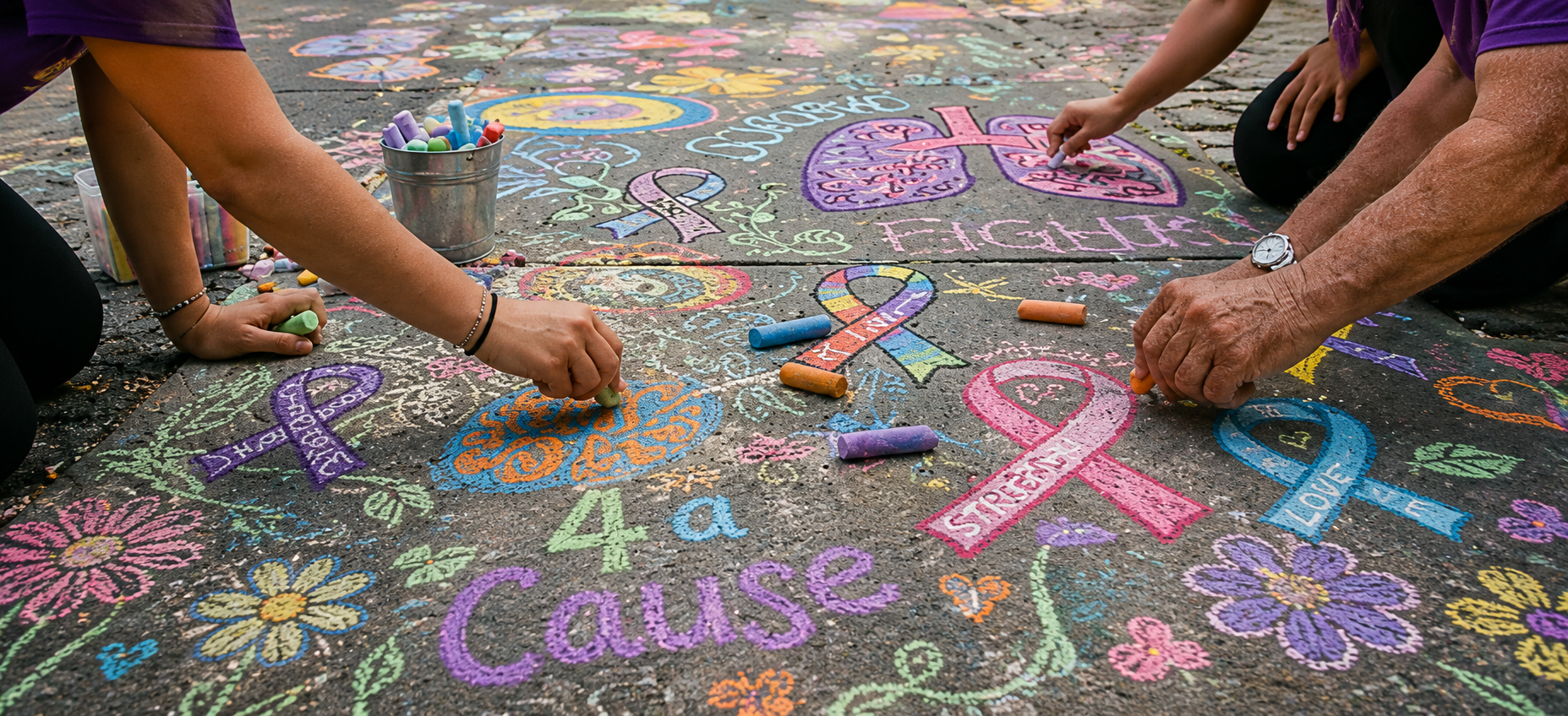 Community members celebrating at Colors 4 A Cause